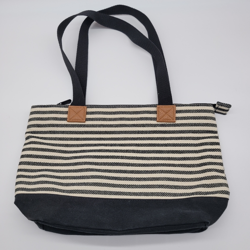 Thirty-one Purse Handbag Tote Striped Cotton